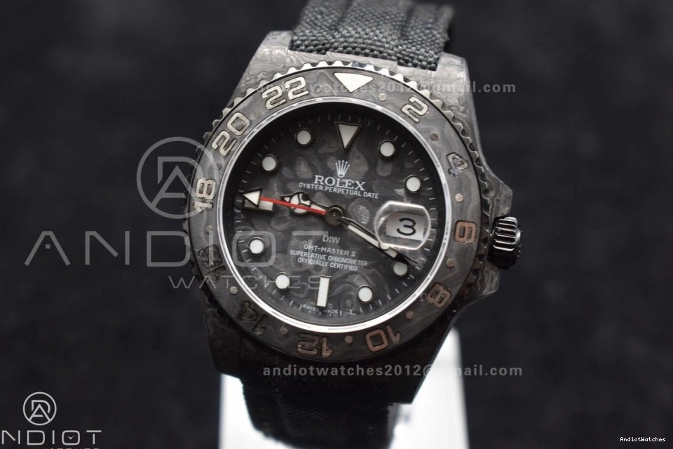 Edition OMF All GMT DIW Black Black on SA3186 Nylon Black 423 Carbon Practical CHS Best Dial Strap 0831